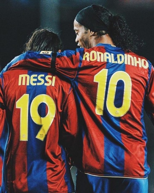messi y ronaldinho